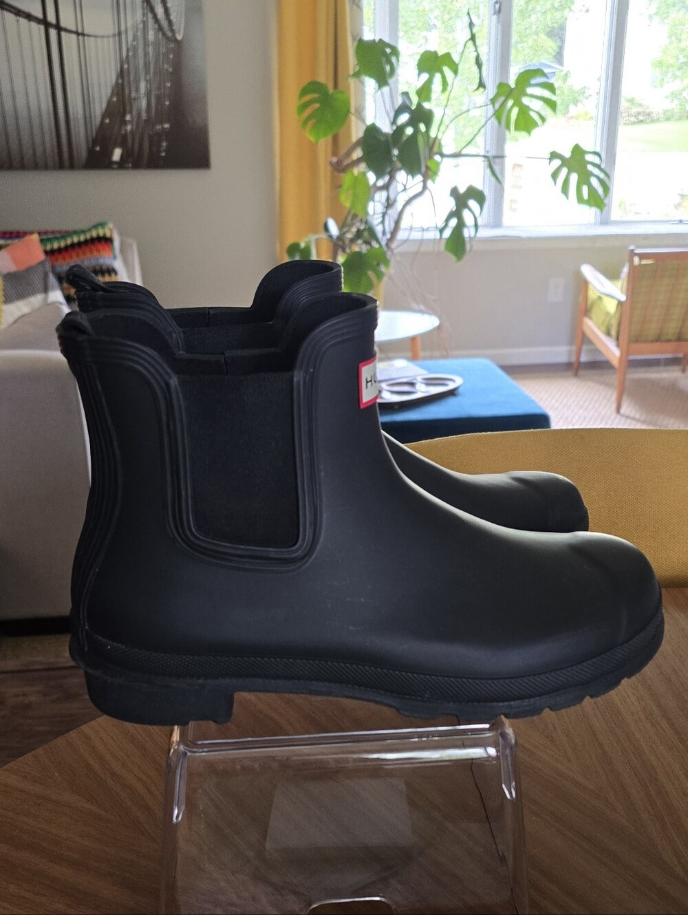 HUNTER Women's Original Chelsea Boots - Matte Black, sz 9 - Picture 6 of 16